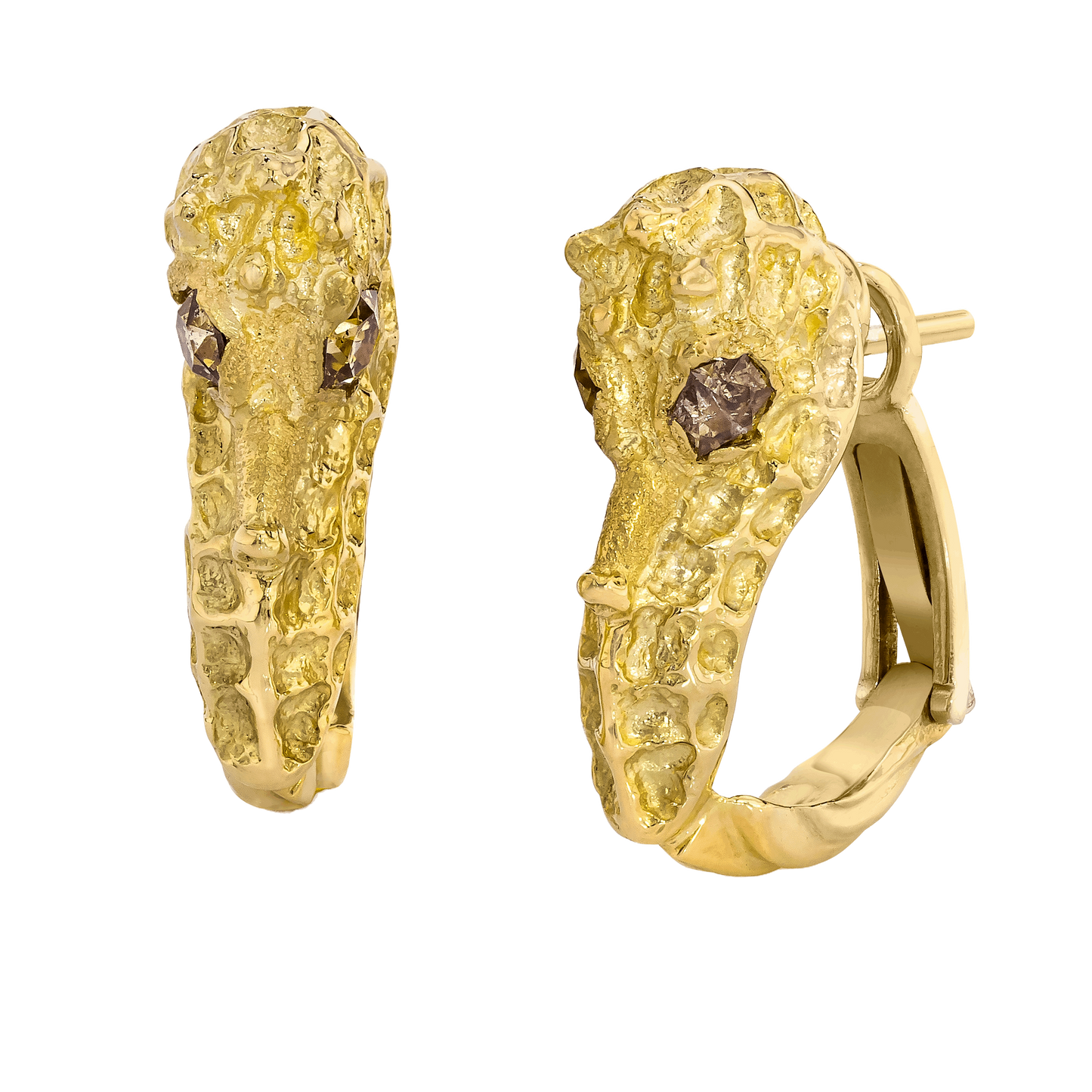 SEA HORSE HONEYCOMB DIAMOND EARRINGS, 0.61 CTTW, 18K