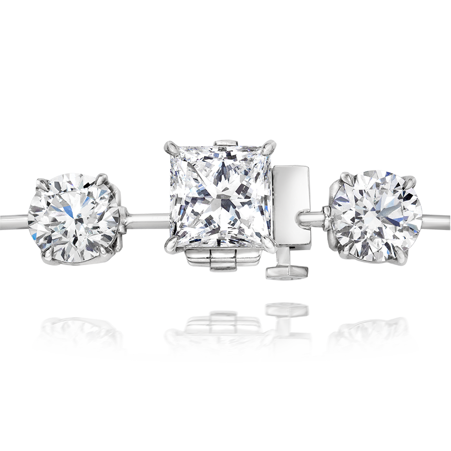 POISE : ROUND BRILLIANT CUT DIAMOND NECKLACE