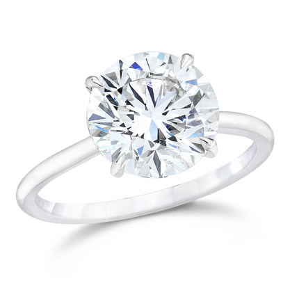 ENGAGEMENT RING, ROUND BRILLIANT CUT DIAMOND,18k