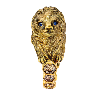 LION RING, 5.56 cttw, HONEYCOMB-HEXAGON DIAMONDS, 18K