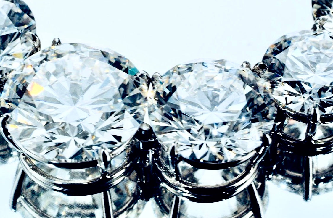 MONACO, BRILLIANT CUT DIAMOND NECKLACE, GIA CERTIFIED TRIPLE EXCELLENT