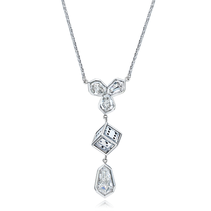 DIAMOND DICE AND FANCY CUTS NECKLACE, PLATINUM
