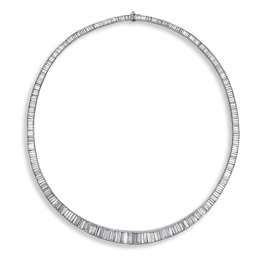 RIVER : FANCY CUT DIAMOND NECKLACE, PLATINUM