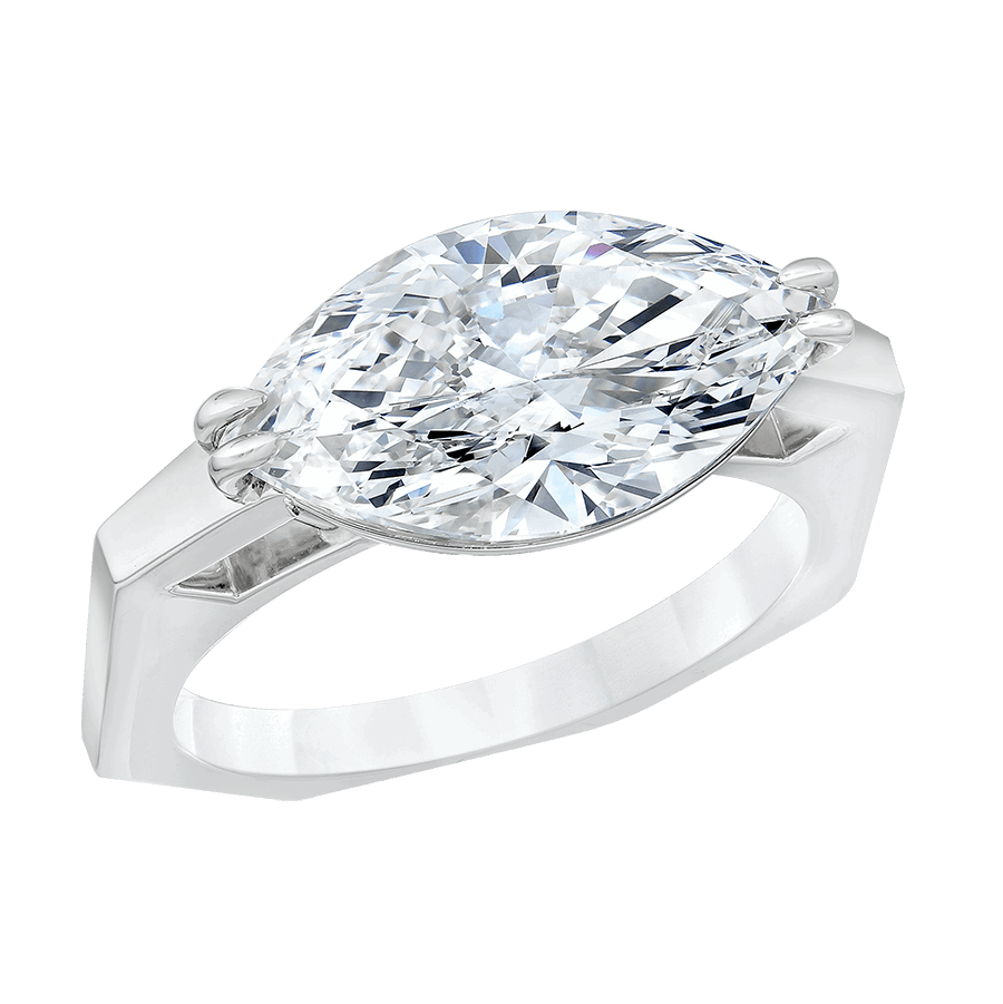 MARQUISE DIAMOND RING, 4 CARAT, 18KW