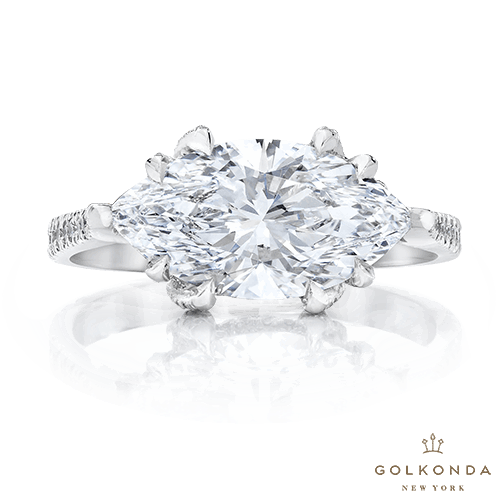 MARQUISE DIAMOND RING, CUSTOM 4 CARAT MARQUISE DIAMOND, PLATINUM