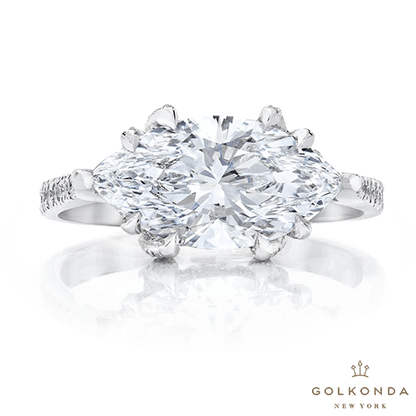 MARQUISE DIAMOND RING, CUSTOM 4 CARAT MARQUISE DIAMOND, PLATINUM