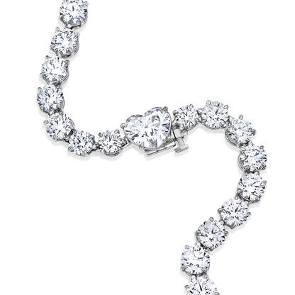 MONACO, BRILLIANT CUT DIAMOND NECKLACE, GIA CERTIFIED TRIPLE EXCELLENT