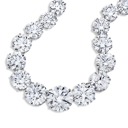 MONACO, BRILLIANT CUT DIAMOND NECKLACE, GIA CERTIFIED TRIPLE EXCELLENT