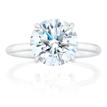 ENGAGEMENT RING, ROUND BRILLIANT CUT DIAMOND,18k