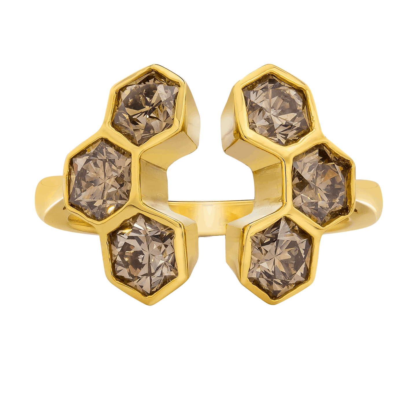 HONEYCOMB DIAMOND RING, 1CTTW, 18K YELLOW