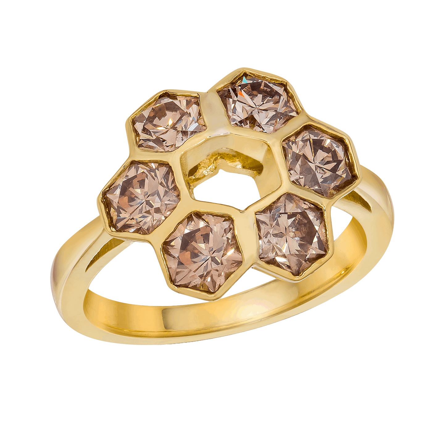 HONEYCOMB DIAMOND RING, 1CTTW, 18K YELLOW