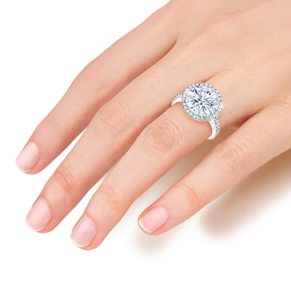 ENGAGEMENT RING ROUND BRILLIANT CUT DIAMOND, 18K GOLD OR PLATINUM