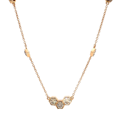 🐝. DIAMONDS NECKLACE, 5.94 CARATS, 18K