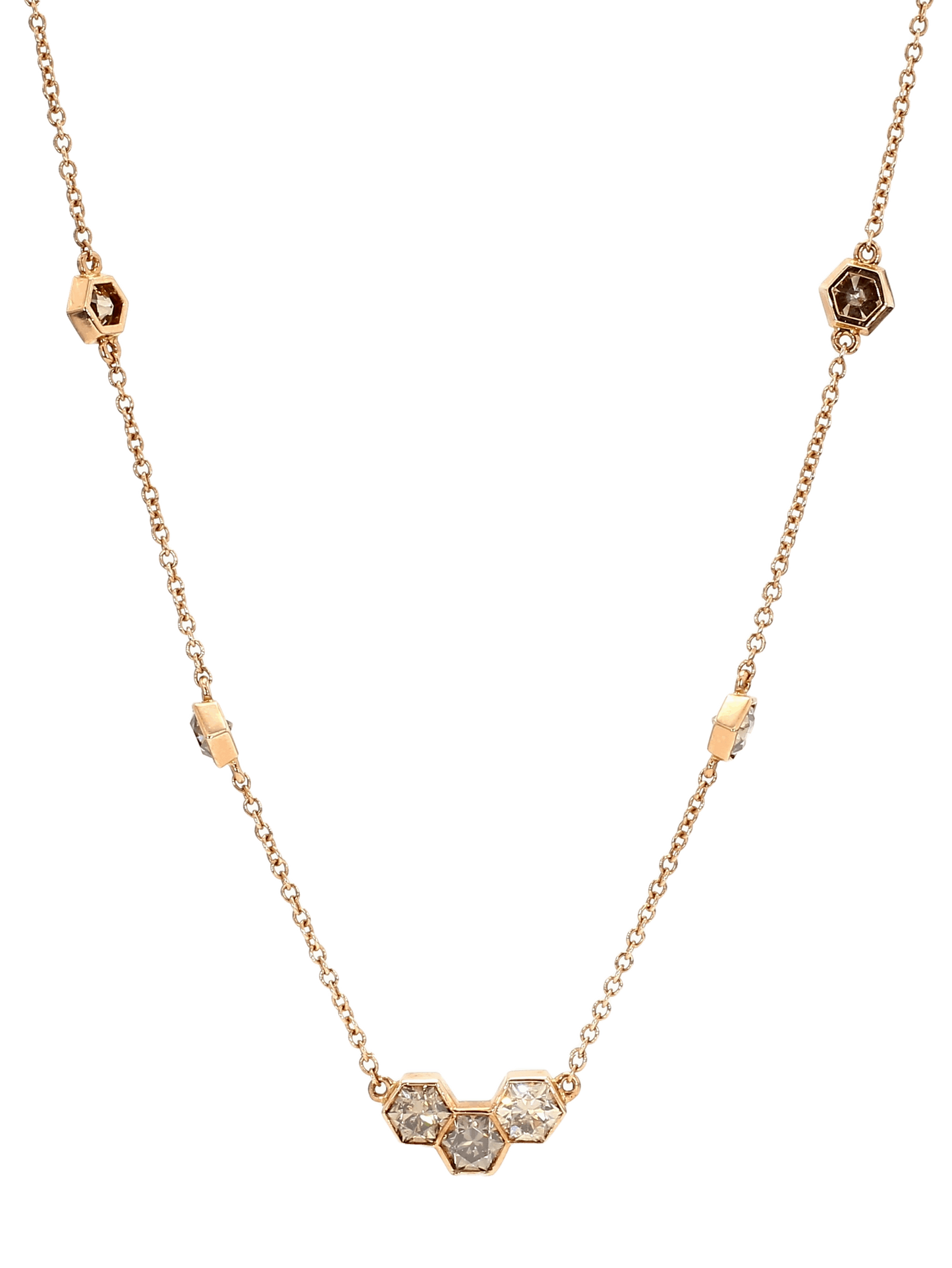 HONEYCOMB DIAMOND NECKLACE, 5.94 CTTW, 18K