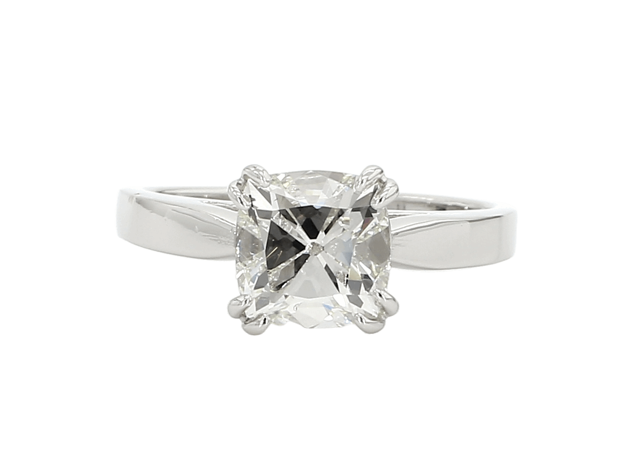 CUSHION BRILLIANT RING, 2.00 J VS2, PLATINUM, GIA 1315872560