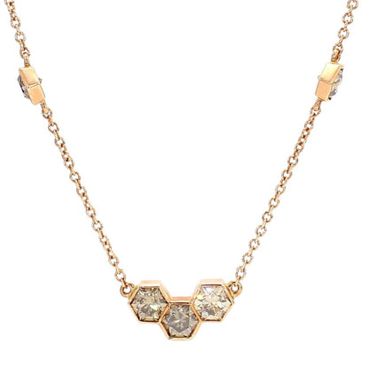 🐝. DIAMONDS NECKLACE, 5.94 CARATS, 18K