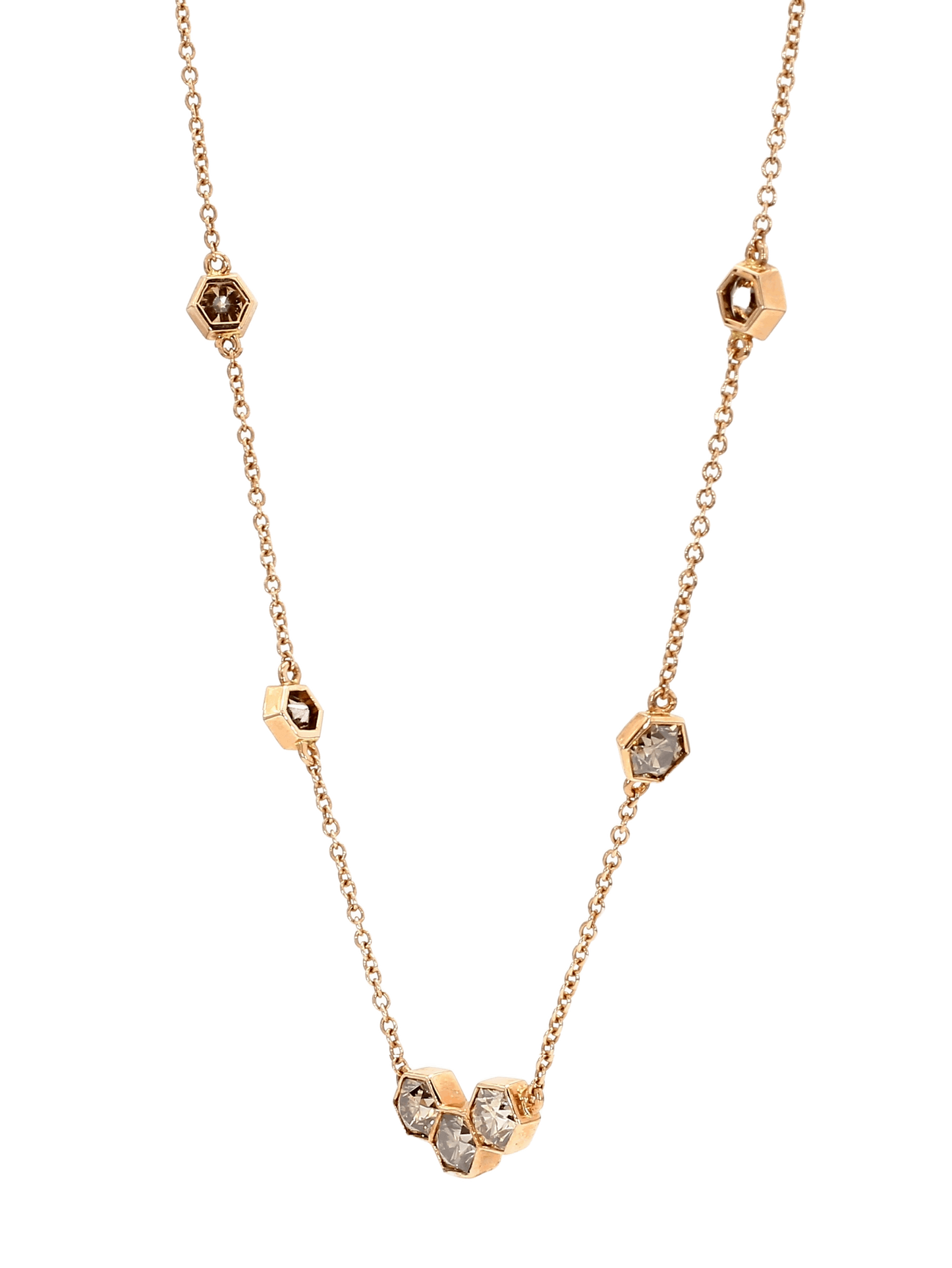 HONEYCOMB DIAMOND NECKLACE, 5.94 CTTW, 18K