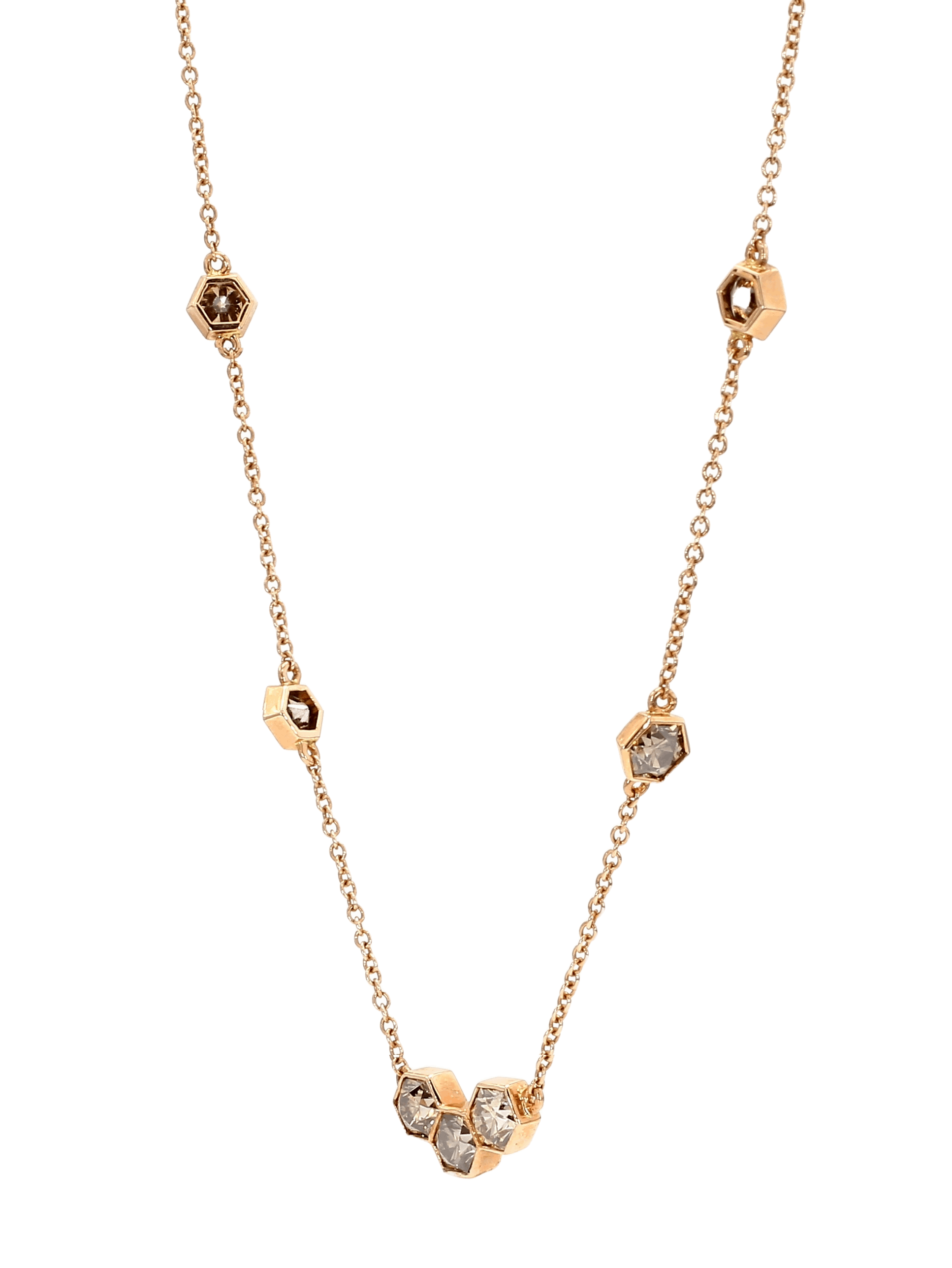 HONEYCOMB DIAMOND NECKLACE, 5.94 CTTW, 18K