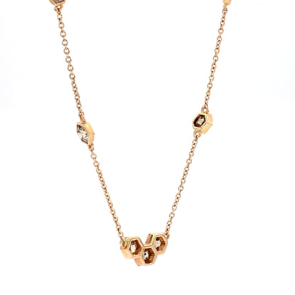 🐝. DIAMONDS NECKLACE, 5.94 CARATS, 18K