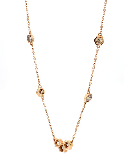 🐝. DIAMONDS NECKLACE, 5.94 CARATS, 18K