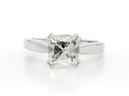 ENGAGEMENT RING CUSHION BRILLIANT CUT DIAMOND, 2.00 CARATS, J VS2, PLATINUM, GIA 1315872560